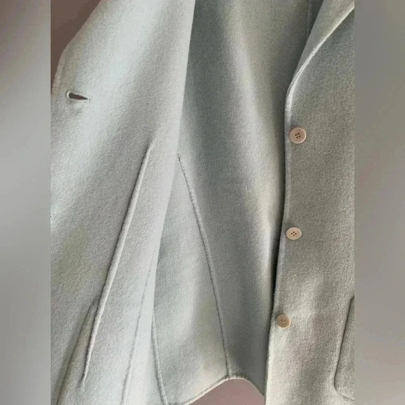 Woman’s Liz Claiborne Lizsport Light Green Wool Long Sleeve Button Jacket Size M - Picture 7 of 10